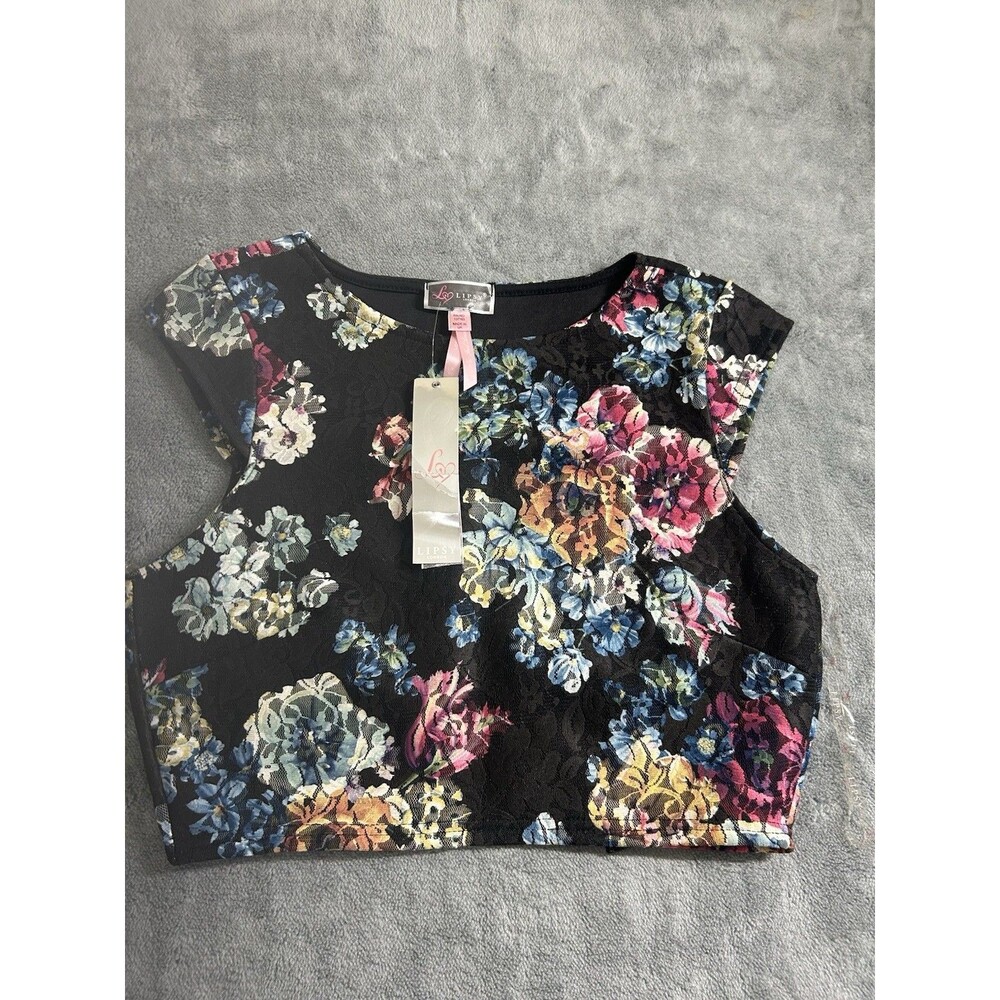 Lipsy London Womens Pullover Size 6 Multicolor Floral NEW 152